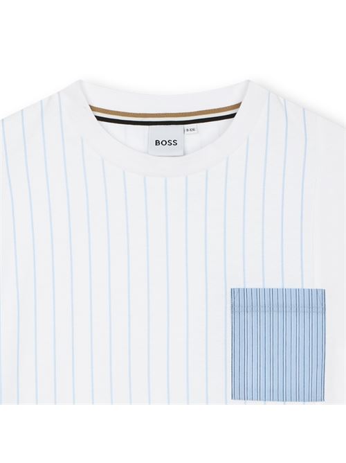 T-shirt bianca a manica corta HUGO BOSS | J50720BIANCO